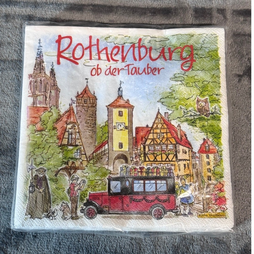 Kathe Wohlfahrt Rothenburg ob der Tauber Germany Paper Napkins 20ct 3-Ply *New